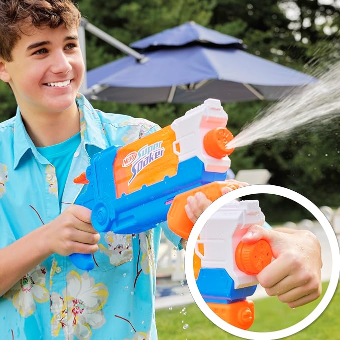 
                  
                    Nerf Super Soaker Flip Fill Water Blaster - 4 Spray Styles - Fast Fill - Large 890ml Water Tank - Pichkari for Outdoor Water Games, Branded Toy Pichkari for Kids 6+
                  
                