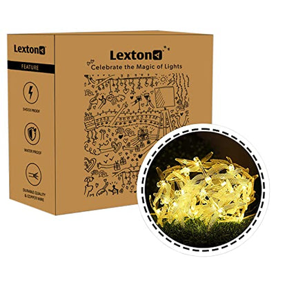 Lexton Dragonfly LED Fairy String Lights – 16 Bulbs, Warm White