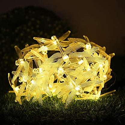 Lexton Dragonfly LED Fairy String Lights – 16 Bulbs, Warm White