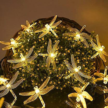 Lexton Dragonfly LED Fairy String Lights – 16 Bulbs, Warm White