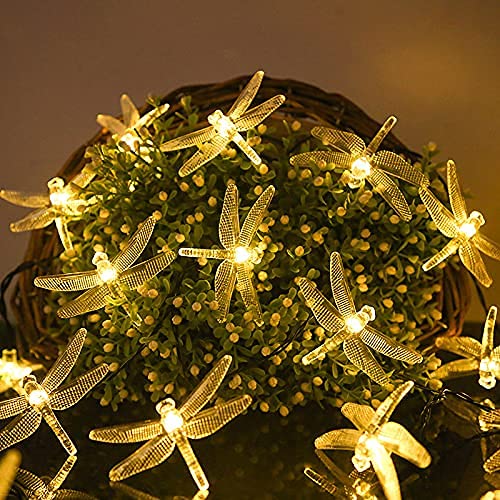 Lexton Dragonfly LED Fairy String Lights – 16 Bulbs, Warm White