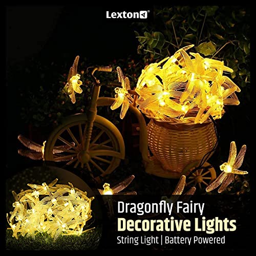 Lexton Dragonfly LED Fairy String Lights – 16 Bulbs, Warm White