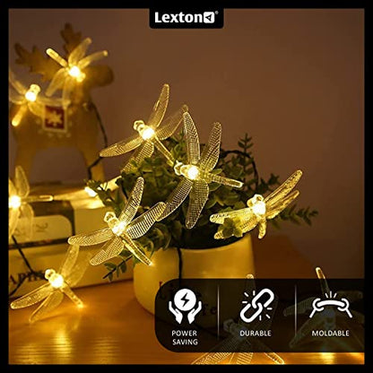 Lexton Dragonfly LED Fairy String Lights – 16 Bulbs, Warm White