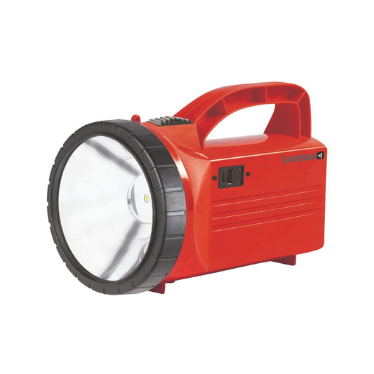 Lexton Thunder-R 5W Rechargeable Torch 4400mAh, Long Beam, Red, USB Kit