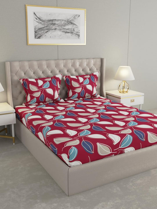 Raymond Home Cozzy Cotton Double Bedsheet with Pillow Covers – Brown (013245-BF01)