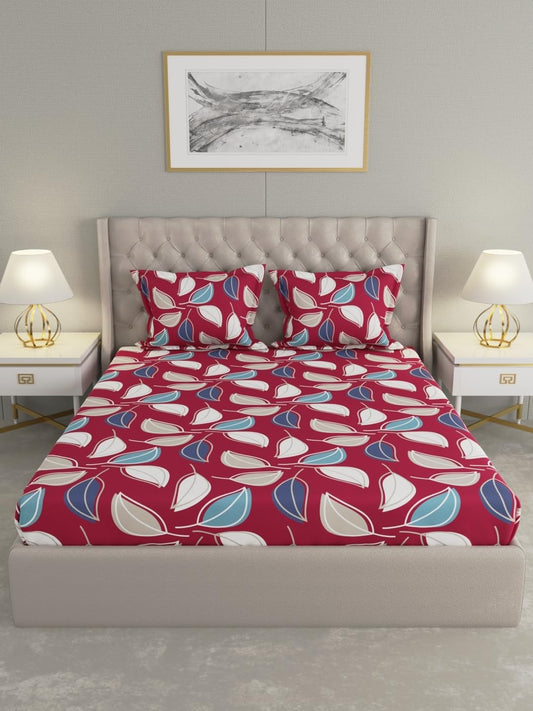 Raymond Home Cozzy Cotton Double Bedsheet with Pillow Covers – Brown (013245-BF01)