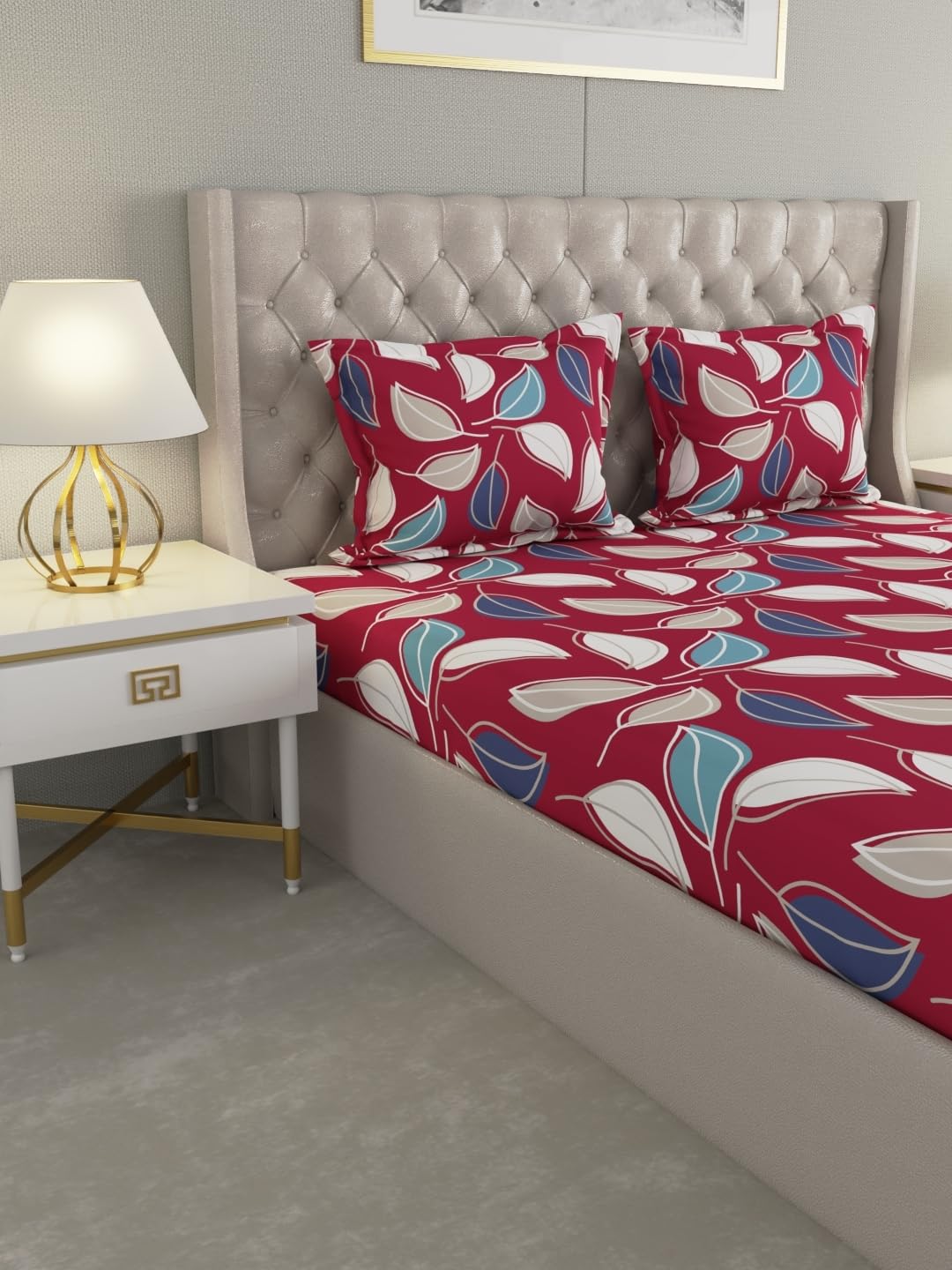 Raymond Home Cozzy Cotton Double Bedsheet with Pillow Covers – Brown (013245-BF01)