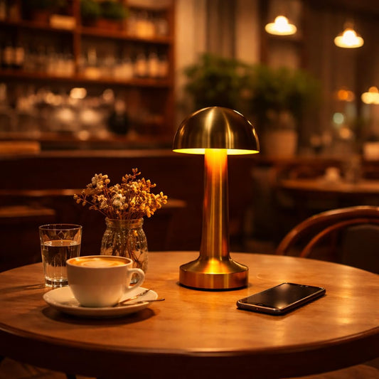 Lexton Cordless LED Golden Table Lamp 3 Mode