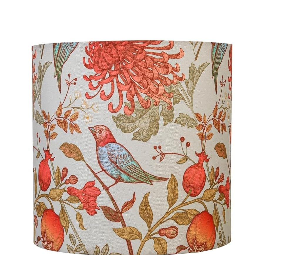 Lexton 8 Inch Decorative Bird & Floral Lamp Shade for Table Lamps – Premium Fabric Home Décor