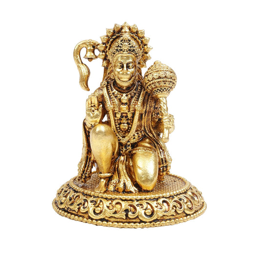 Klassic 2.7 Inch Pure Brass Hanuman Idol | Bajrangbali Murti for Home Temple