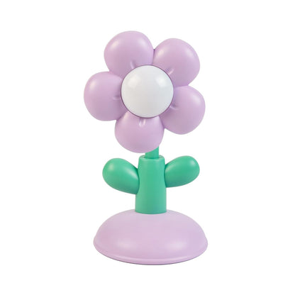 Lexton 7.5-Inch Flower LED Table Lamp | Rechargeable Kids Study & Reading Light with USB Charging