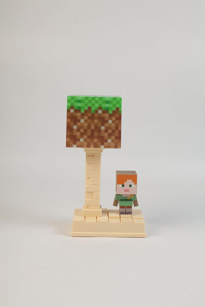 Lexton 7-Inch Minecraft Cartoon LED Table Lamp | Rechargeable Kids Night & Study Light
