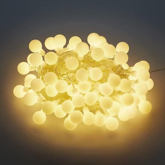 Lexton Milky Ball LED String Lights – 16 Bulbs, Warm White