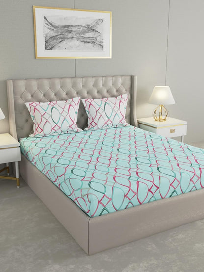 Raymond Home 210 TC Cotton Double Bedsheet with 2 Pillow Covers (012241-BF02)