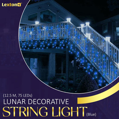 Lexton Lunar 75 LED Decorative String Lights – Blue