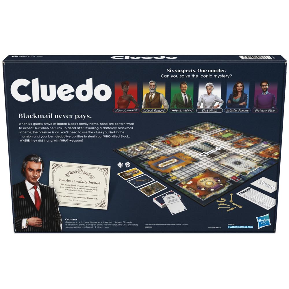 Hasbro Clue Mystery Board Game (2–6 Players)