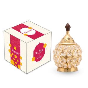 
                  
                    Klassic Decor Brass Crystal Matki Shape Diya | Medium Size | High-Quality Brass, Crystal Cover | Oil Lamp | Best for Diwali Decoration, Home Decor (Pack of 1, Golden)
                  
                