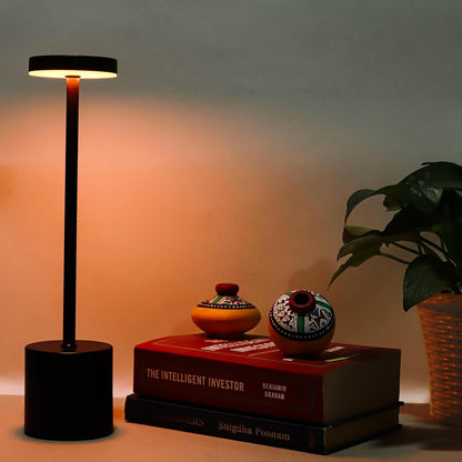 Lexton Rechargeable LED Table Lamp | Portable Cordless Desk Light Black