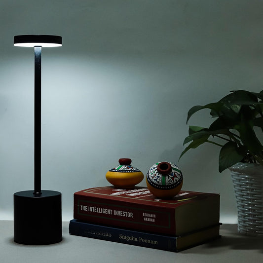 Lexton Rechargeable LED Table Lamp | Portable Cordless Desk Light Black