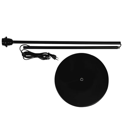 Lexton Eco DIY Metal Floor Lamp with White Shade – Black