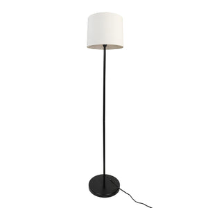 
                  
                    Lexton Eco DIY Metal Floor Lamp Standing Lamp with White Cotton Fabric Shade | 2 Pin Plug, On/Off Switch, 3 Meter Corded Wire, E27 Base Bulb Holder for Home (Pack of 1, Black, Bulb Not Included)
                  
                