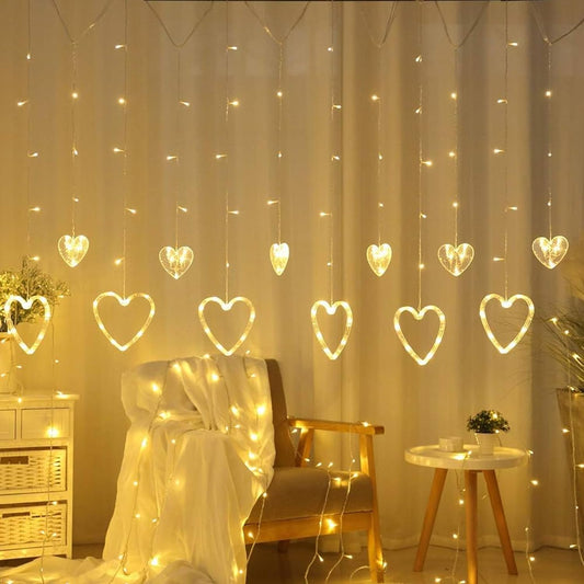 "Lexton Heart String Lights – 12 Hearts Warm White Decoration"
