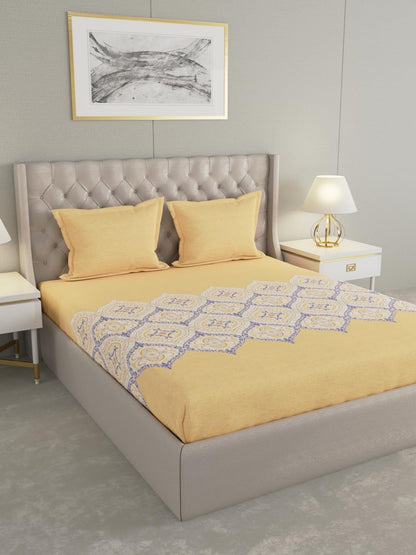 Raymond Avenue King Size Double Bedsheet Set – 120 TC, Cotton Rich