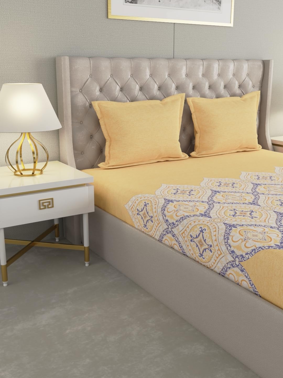 Raymond Avenue King Size Double Bedsheet Set – 120 TC, Cotton Rich