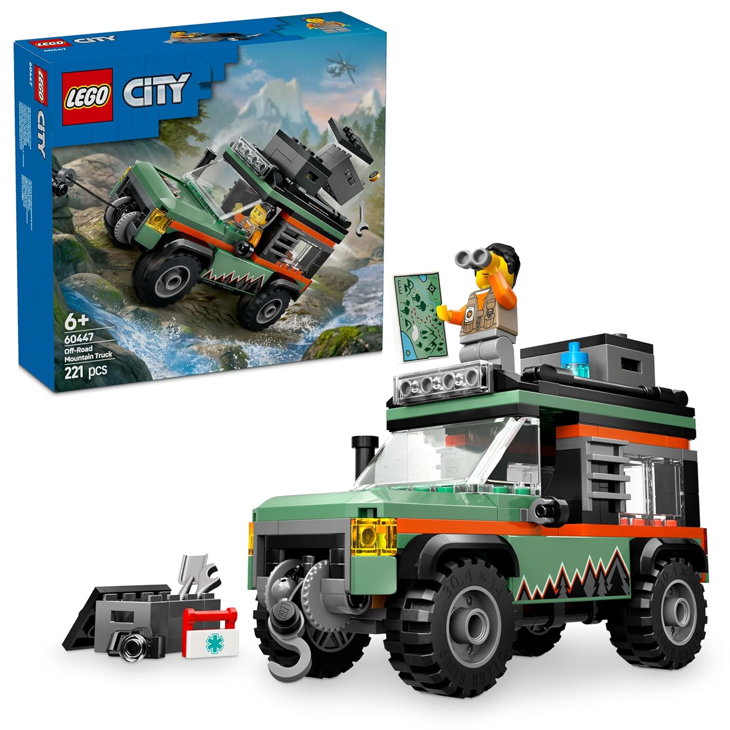 LEGO CITY OFF-ROAD 4X4 MOUNTAIN TRUCK ADVENTURE TOY 60447 1.00 PACK (Box Condition Damaged, Product Fine) iCraft by Eagle