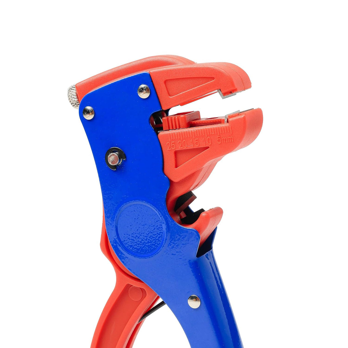 Self-adjusting wire stripping tool for quick cable preparation and cutting
