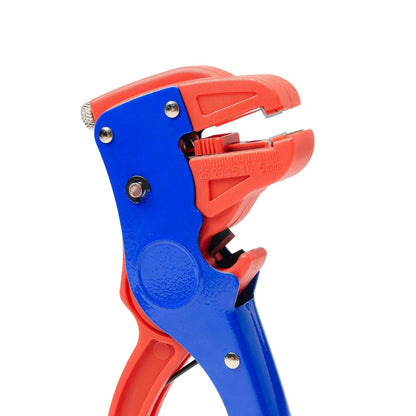 Self-adjusting wire stripping tool for quick cable preparation and cutting