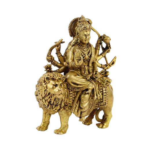 Klassic 2.5 Inch Pure Brass Maa Durga Idol | Brass Murti for Home Temple & Mandir
