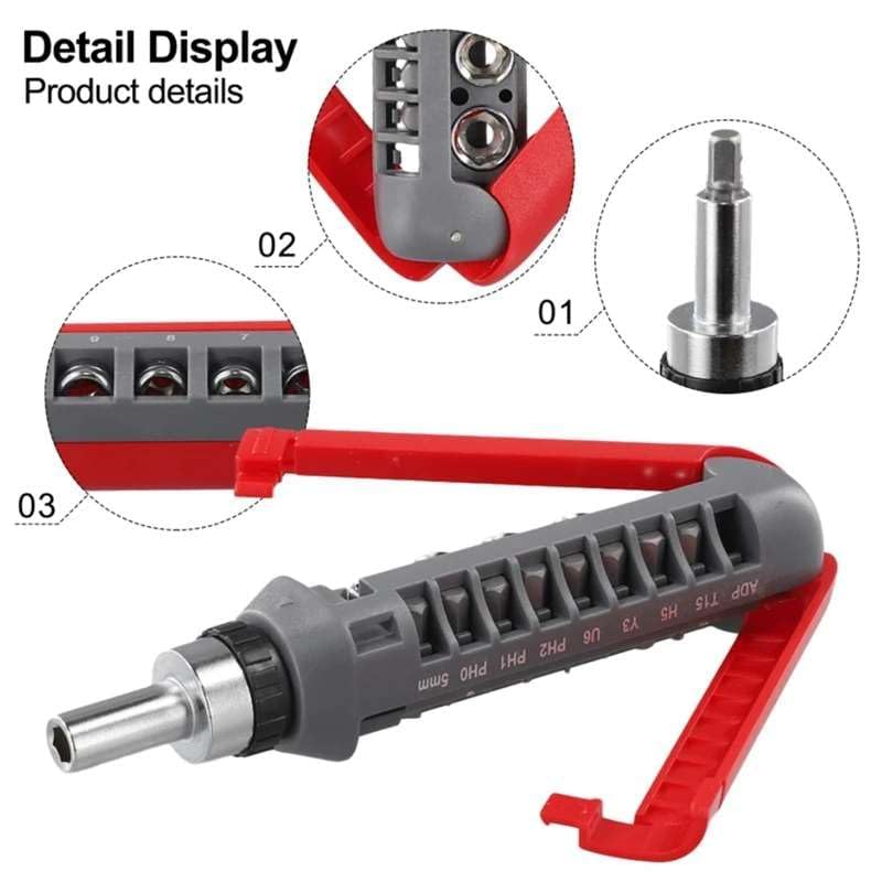 Spartan 14-in-1 Ratchet Screwdriver Set with Built-In Bits