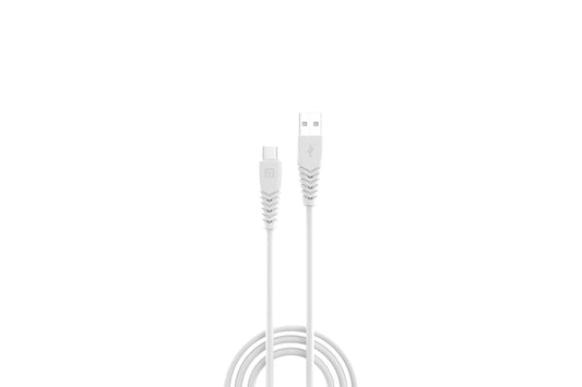 Portronics Konnect Core II 3A Fast Charging 1M Type-C Cable for All Type C Smartphones (White)