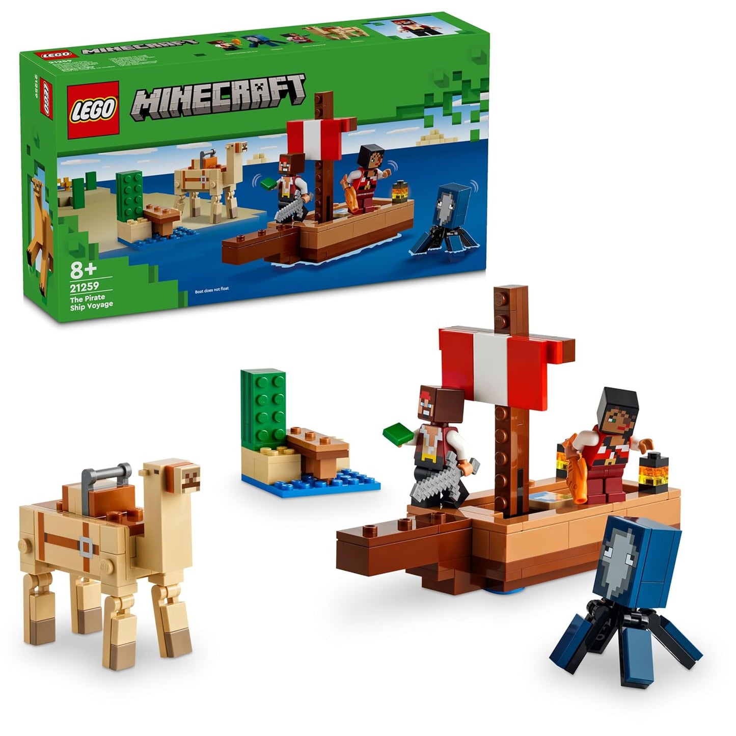 LEGO Minecraft Pirate Ship Voyage 21259 (Box Condition Damaged, Product Fine)
