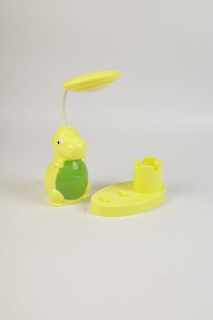 Lexton 11 Inch  Kids Dinosaur Lamp – Fun LED study light with built-in stationery holder.