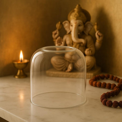 Klassic Borosilicate Glass Shade for Diya (Large)