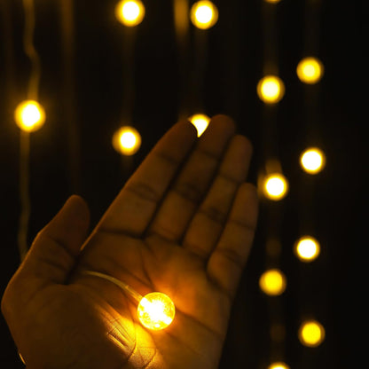 Lexton Ball Curtain Lights 80 LEDs, 8 Modes, Plug Decor for Home & Festive Use