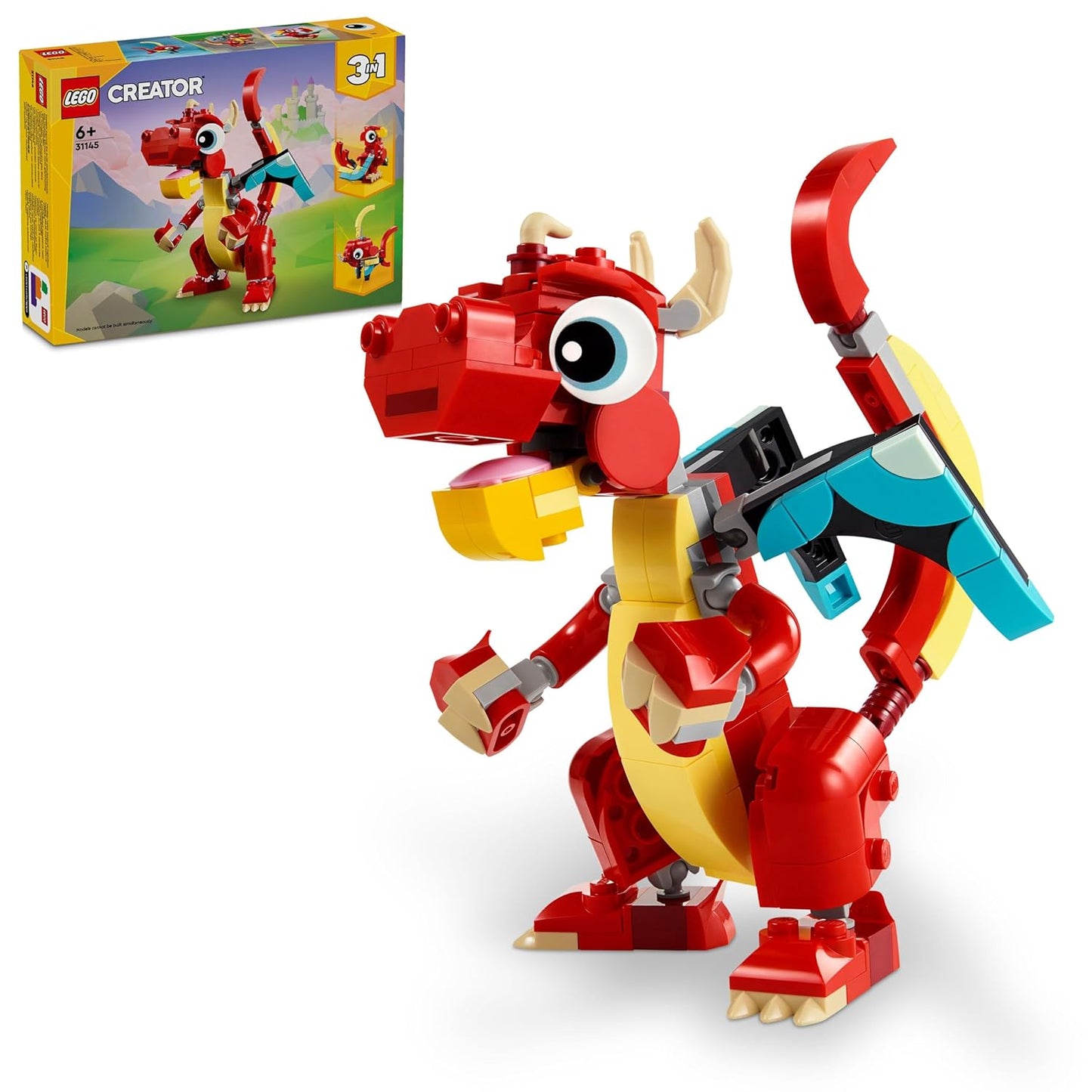 LEGO 31145 Creator 3in1 Red Dragon Toy (Box Condition Damaged, Product Fine)