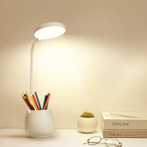 
                  
                    Lexton Rechargeable LED Touch On Off Switch Desk Lamp with Mobile Holder, 3 Modes LED Lights, Office Desk Light with USB Charging Dimmer & Flexible lamp Neck (Pack of 1, White)
                  
                