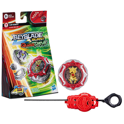 Beyblade Burst QuadDrive Glory Regnar R7 Starter Pack with Launcher, Kids 8+ Toy
