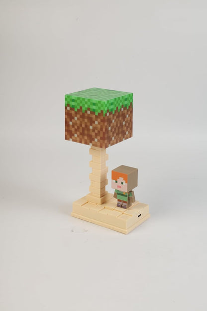 Lexton 7-Inch Minecraft Cartoon LED Table Lamp | Rechargeable Kids Night & Study Light