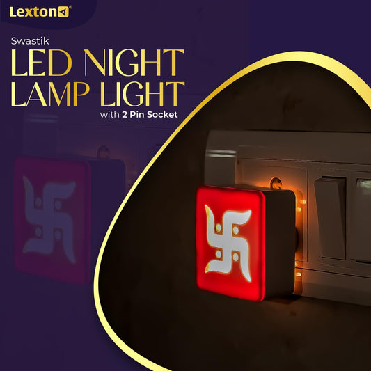 Lexton Swastik LED Night Lamp White