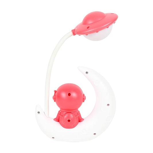 Lexton Astronaut Moon LED Study Lamp | Kids Desk Light Pink