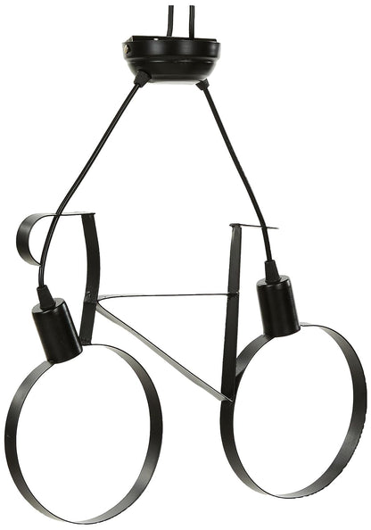 Lexton Decoration 40 Watts Cycle Shape Ceiling Pendant Hanging Lamp Light Fixture | Bedroom, Kitchen, Indoor Outdoor or Home Decoration (Corded Electric Black Pack of 1) (Bulb Not Included)