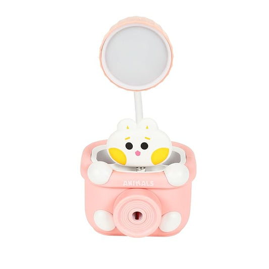 Lexton Camera Shaped LED Study Lamp | Rechargeable Kids Desk Light Pink