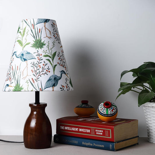 Lexton Wooden Bedside Table Lamp – 15 Inch Home & Office Decor