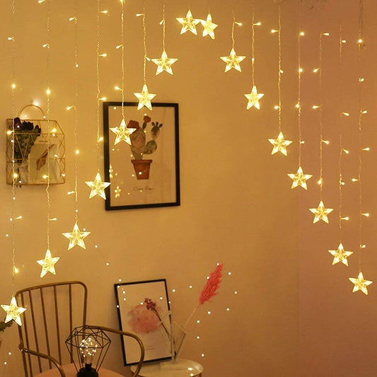 Lexton 16-Star A-Shape LED Curtain Light – Warm White
