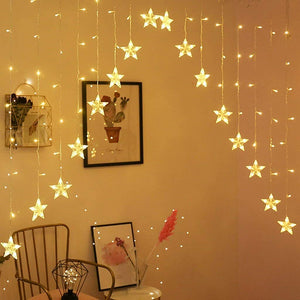 
                  
                    Lexton A Shape 16 Star Curtain Light Decorative LED Light String Curtain for Diwali, Christmas and Weddings Star Light, Diwali Light, Christmas Light, Romantic Light (Pack of 1, Warm White)
                  
                