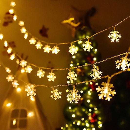 Lexton Snowflake LED String Lights – 14 Warm White